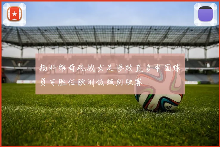 扬科维奇观战女足惨败直言中国球员可胜任欧洲低级别联赛